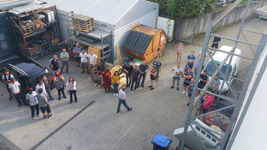 Hallenanbau Richtfest