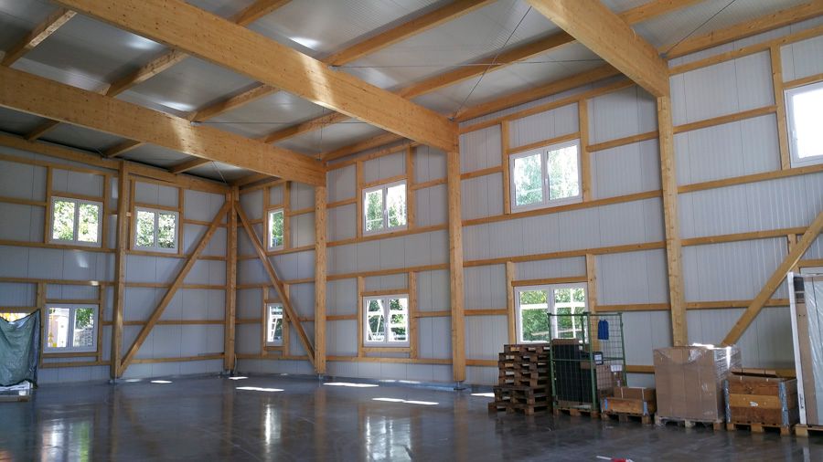Hallenanbau Richtfest