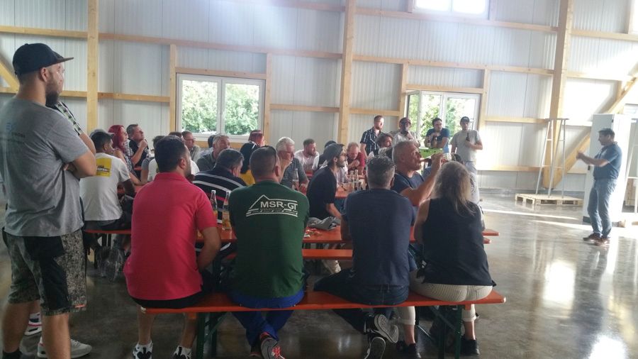 Hallenanbau Richtfest