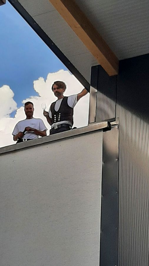 Hallenanbau Richtfest